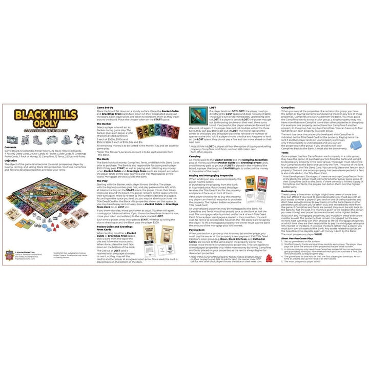 Black Hills Opoly Board Game National Parks Adventure Family Fun 2-6 Players Image 4