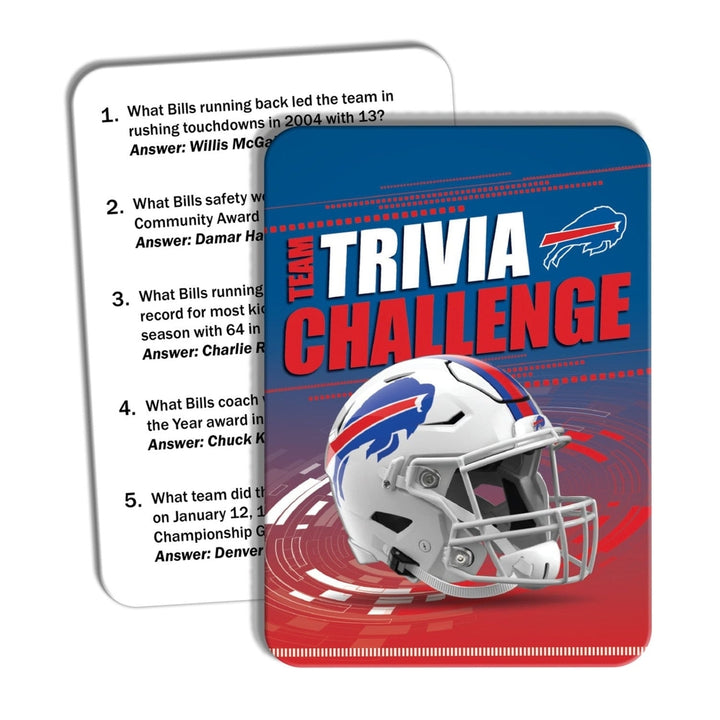 Buffalo Bills Trivia Challenge Game 50 Cards 250 Questions Ages 12 and Up Image 2