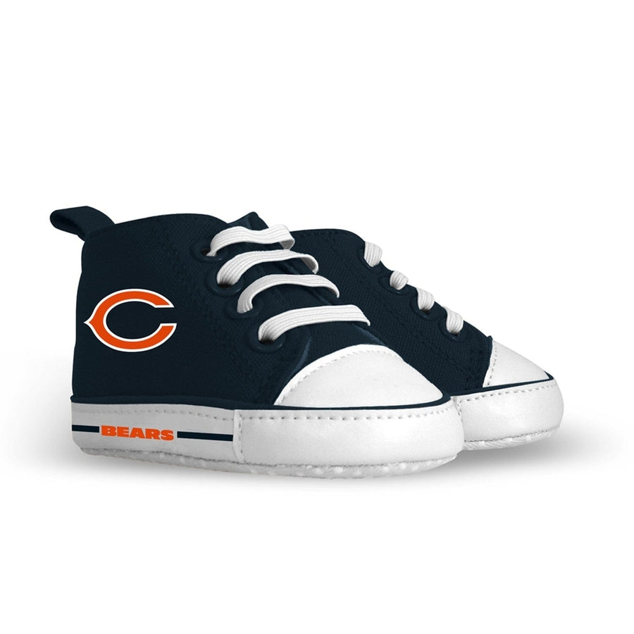 Chicago Bears Baby Shoes Infant High Top Pre-Walkers Unisex Soft Fabric Logo Image 1