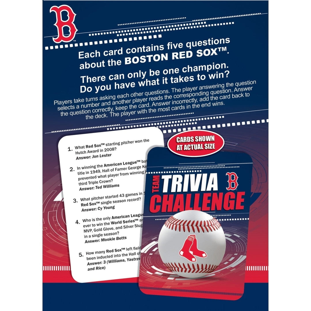 Boston Red Sox Trivia Challenge Game 50 Cards 250 Questions Ages 12 and Up Image 3