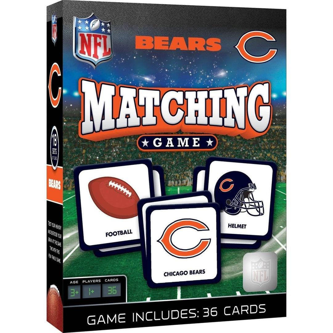 MasterPieces Chicago Bears Matching Game 18 Pairs NFL Family Fun Ages 3+ Image 1