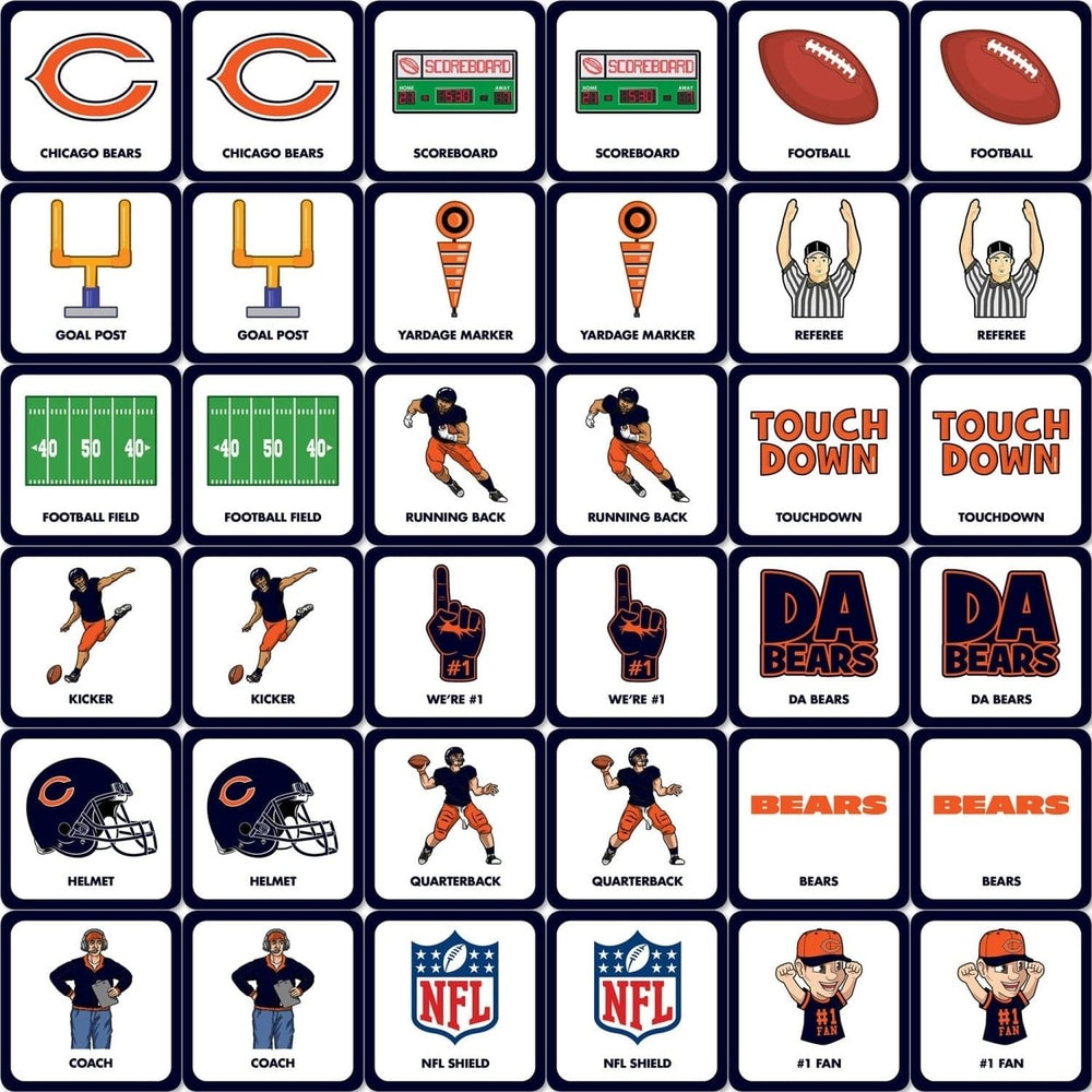 MasterPieces Chicago Bears Matching Game 18 Pairs NFL Family Fun Ages 3+ Image 2