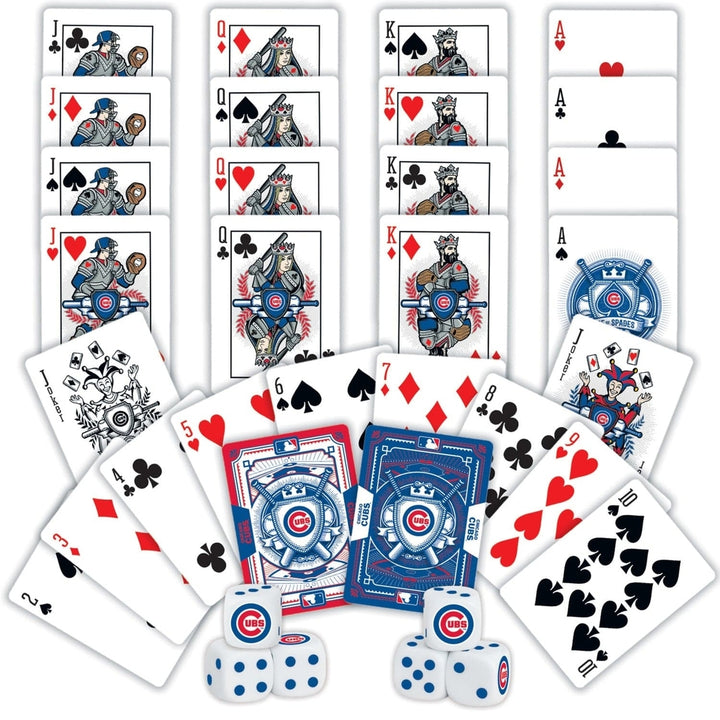 Chicago Cubs 2-Pack Playing Cards and Dice Set Officially Licensed MLB Image 2