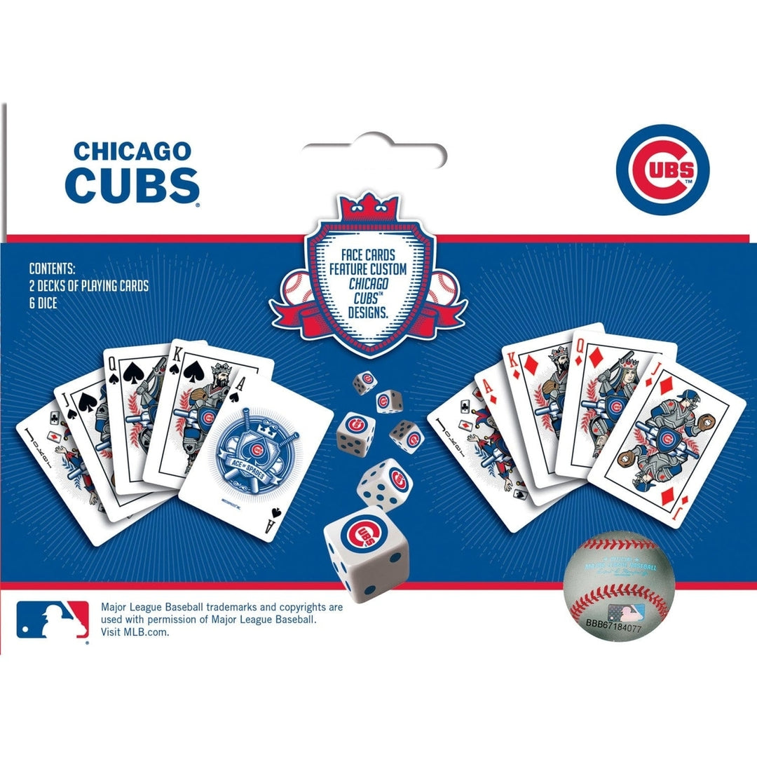 Chicago Cubs 2-Pack Playing Cards and Dice Set Officially Licensed MLB Image 4