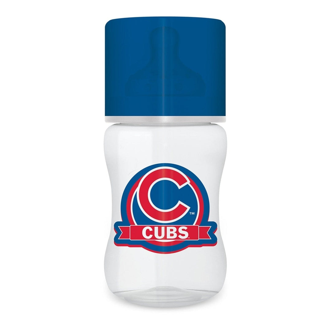 Chicago Cubs 3-Piece Baby Gift Set Unisex BPA-Free Pacifier Bib Bottle Image 3