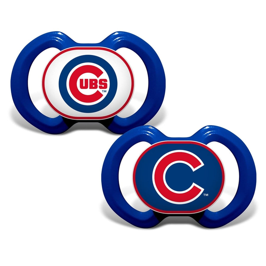 Chicago Cubs Pacifier 2-Pack BPA-Free Orthodontic Silicone Infant Safe Image 1