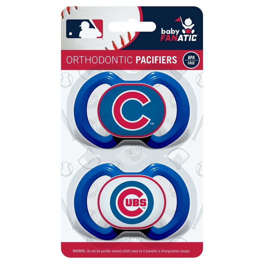 Chicago Cubs Pacifier 2-Pack BPA-Free Orthodontic Silicone Infant Safe Image 2