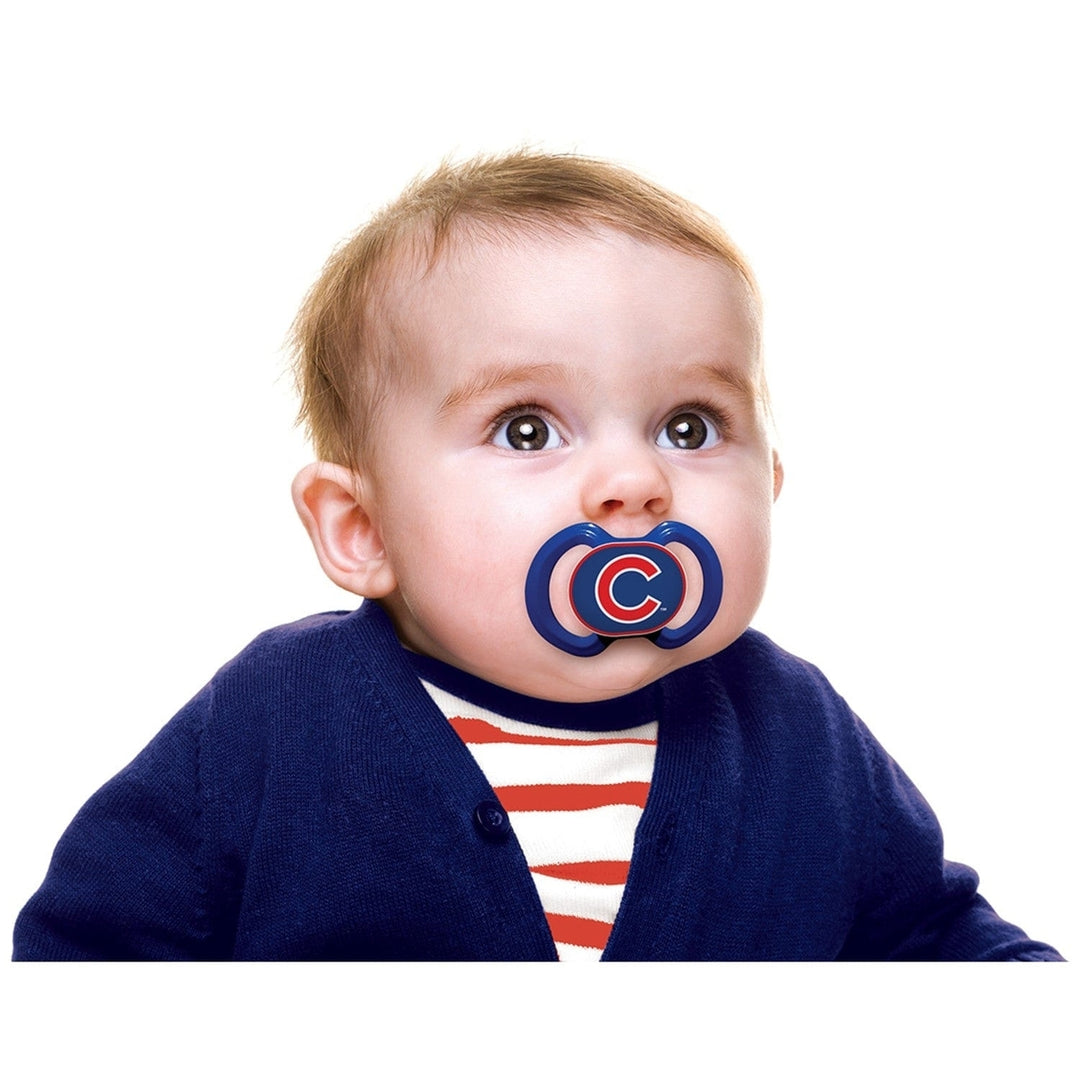 Chicago Cubs Pacifier 2-Pack BPA-Free Orthodontic Silicone Infant Safe Image 4