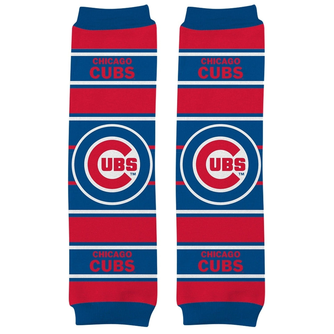 Chicago Cubs Baby Leg Warmers Cotton Spandex Unisex Infant Toddler 9-35 lbs Image 1