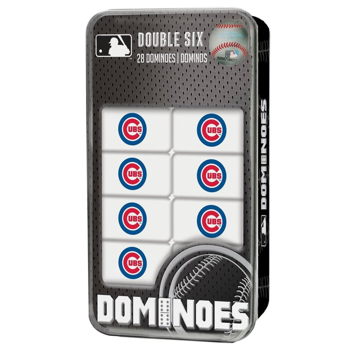 Chicago Cubs Dominoes Set Officially Licensed Sports Collectible Tin Box 28 Pieces Image 1