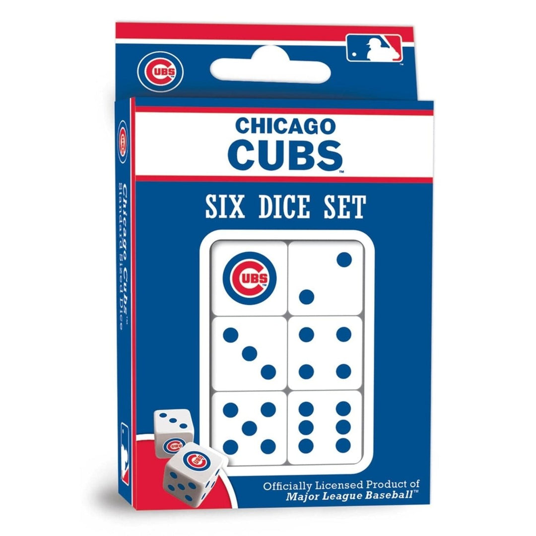 Chicago Cubs Dice Set MasterPieces 6-Piece D6 Gaming Dice Standard Size 16mm Image 1