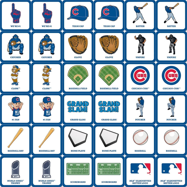 Chicago Cubs Matching Game Family Fun Card Game 18 Unique Pairs MLB Licensed Image 2