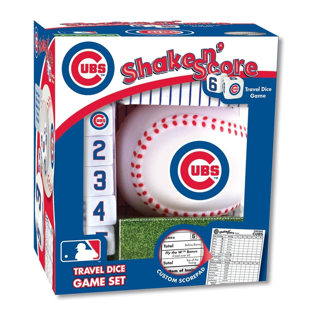 Chicago Cubs Shake n Score Dice Game Official MLB Travel Game Ages 6+ Image 1