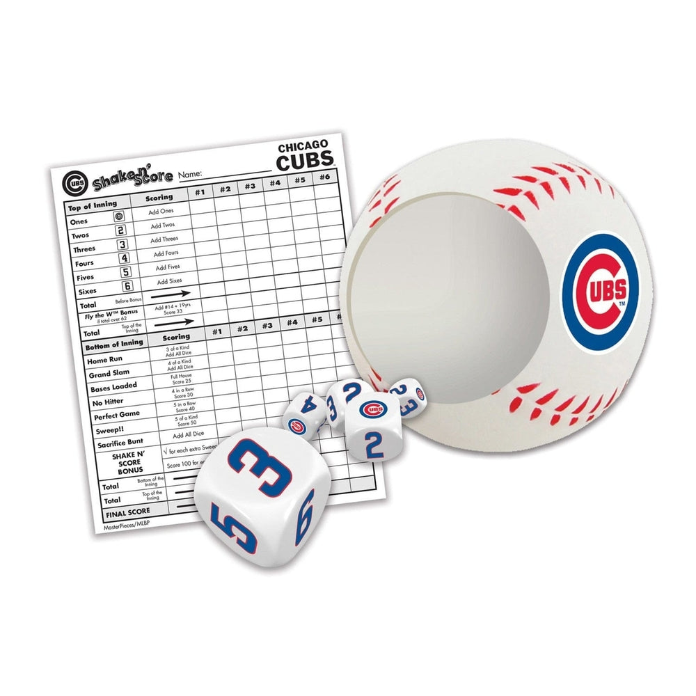 Chicago Cubs Shake n Score Dice Game Official MLB Travel Game Ages 6+ Image 2