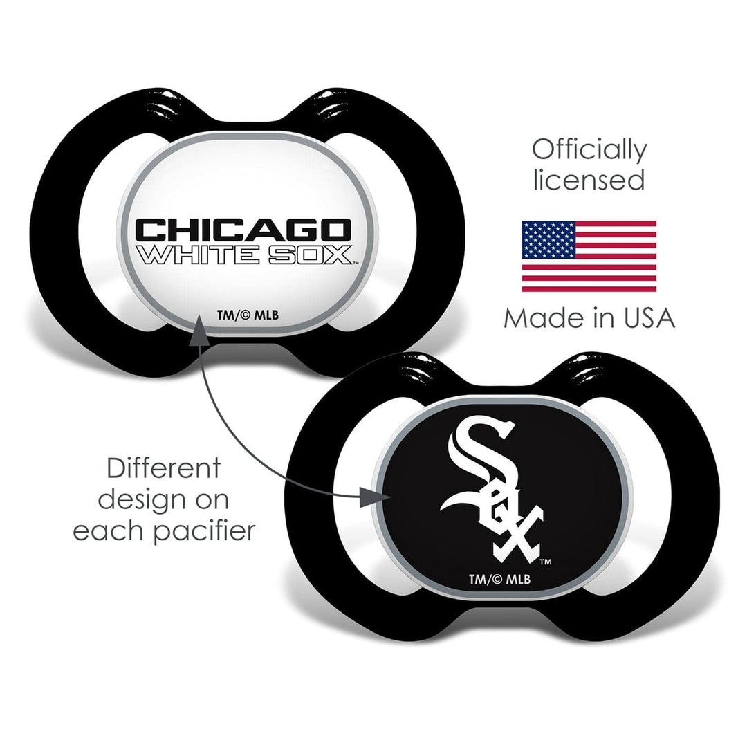 Chicago White Sox Pacifier 2-Pack Infant BPA-Free Orthodontic Silicone Image 4