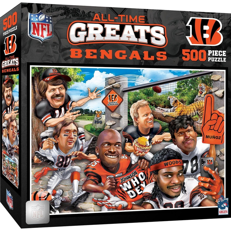 Cincinnati Bengals 500 Piece Jigsaw Puzzle NFL MasterPieces Eco-Friendly Artwork Image 1