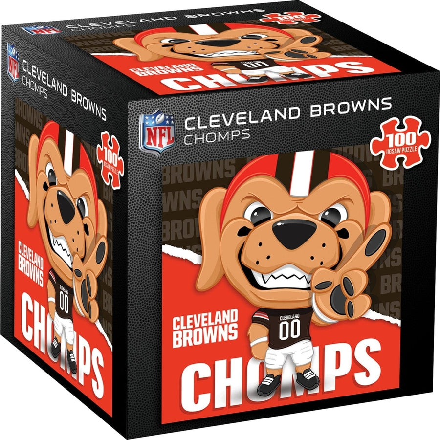 Chomps Cleveland Browns 100 Piece Jigsaw Puzzle NFL Mascot Fun Collectible Image 1