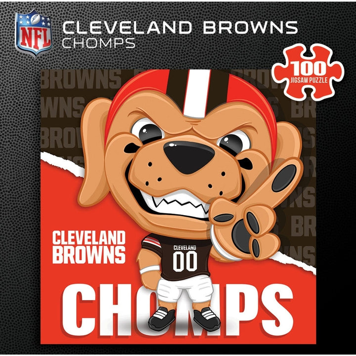 Chomps Cleveland Browns 100 Piece Jigsaw Puzzle NFL Mascot Fun Collectible Image 3