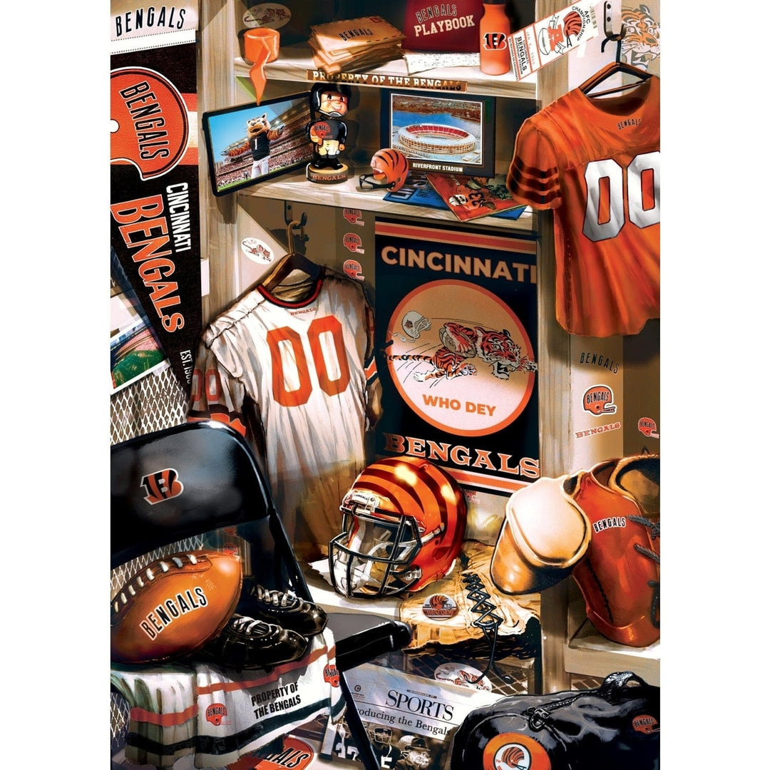 Cincinnati Bengals Locker Room 500 Piece Jigsaw Puzzle Eco-Friendly Material Image 2