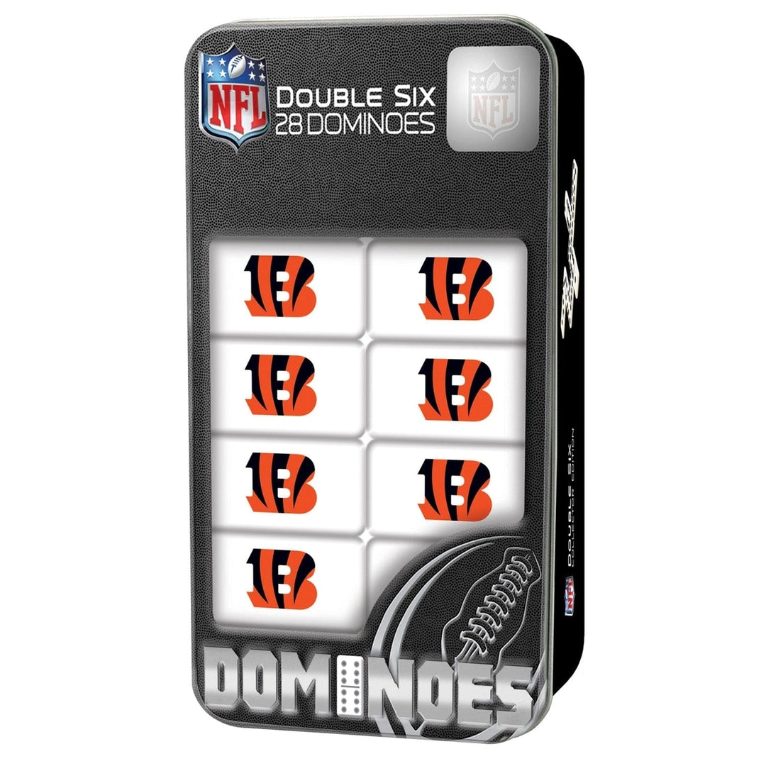 Cincinnati Bengals Dominoes Set Officially Licensed Sports Collectible Tin Box Image 1