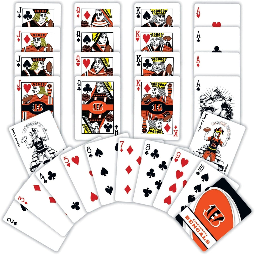 Cincinnati Bengals Playing Cards 54 Card Deck Team Logo Custom Designs Image 2