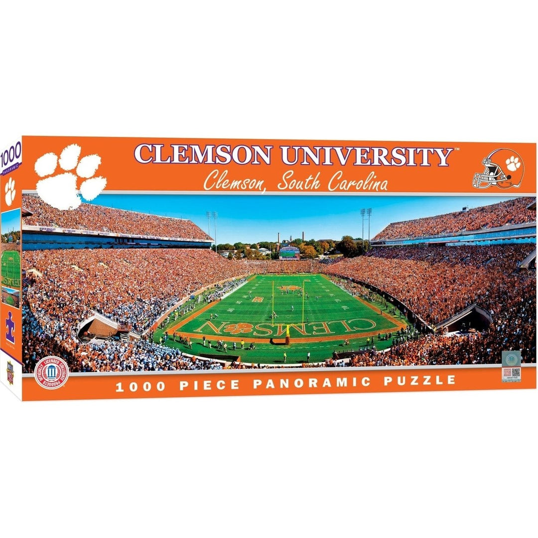 Clemson Tigers - 1000 Piece Panoramic Jigsaw Puzzle - End View Image 1