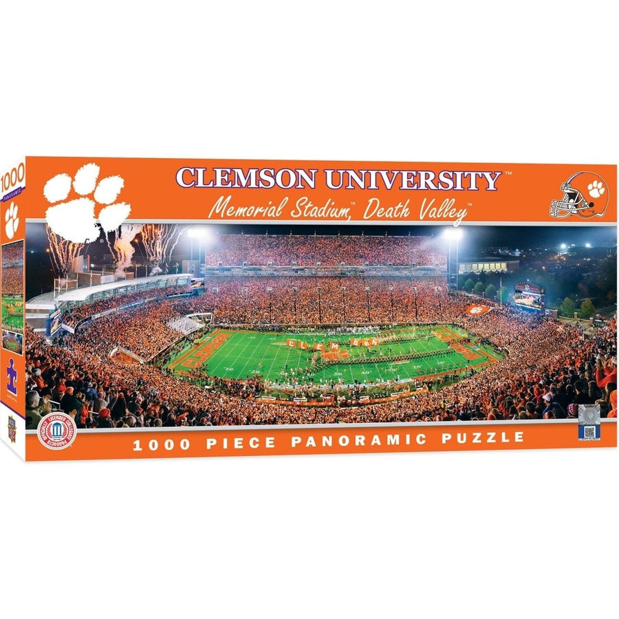 Clemson Tigers - 1000 Piece Panoramic Jigsaw Puzzle - Center View Image 1