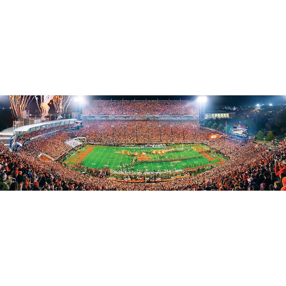 Clemson Tigers - 1000 Piece Panoramic Jigsaw Puzzle - Center View Image 2