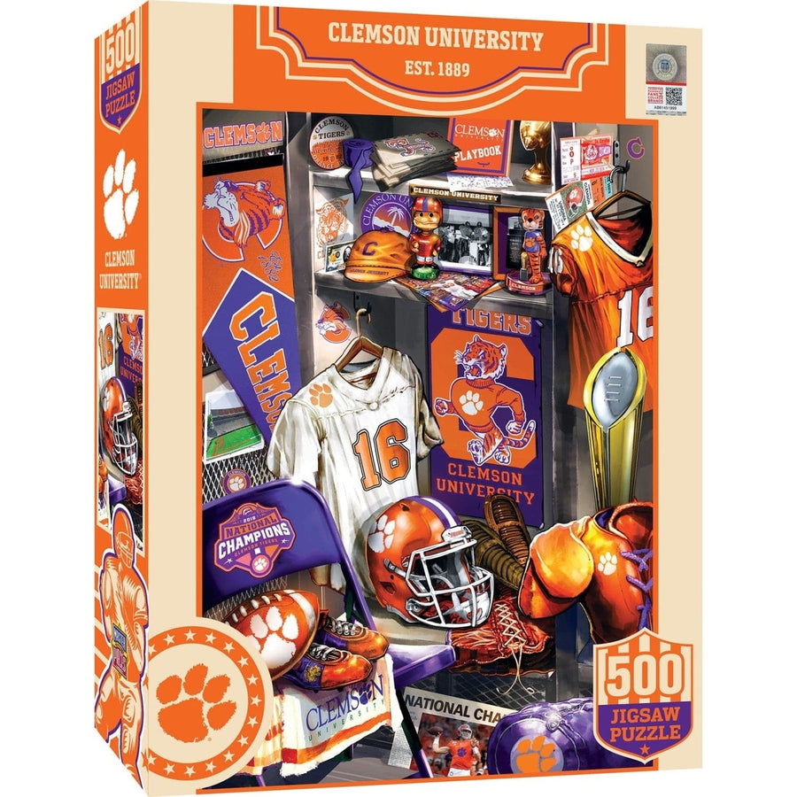 Clemson Tigers - Locker Room 500 Piece Jigsaw Puzzle Image 1