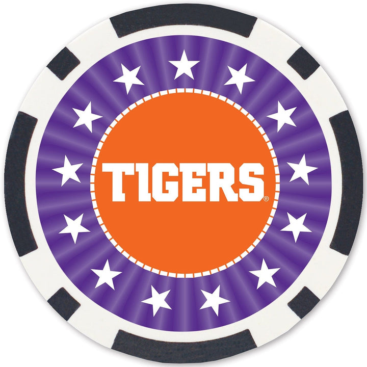 Clemson Tigers 100 Piece Poker Chips Image 4