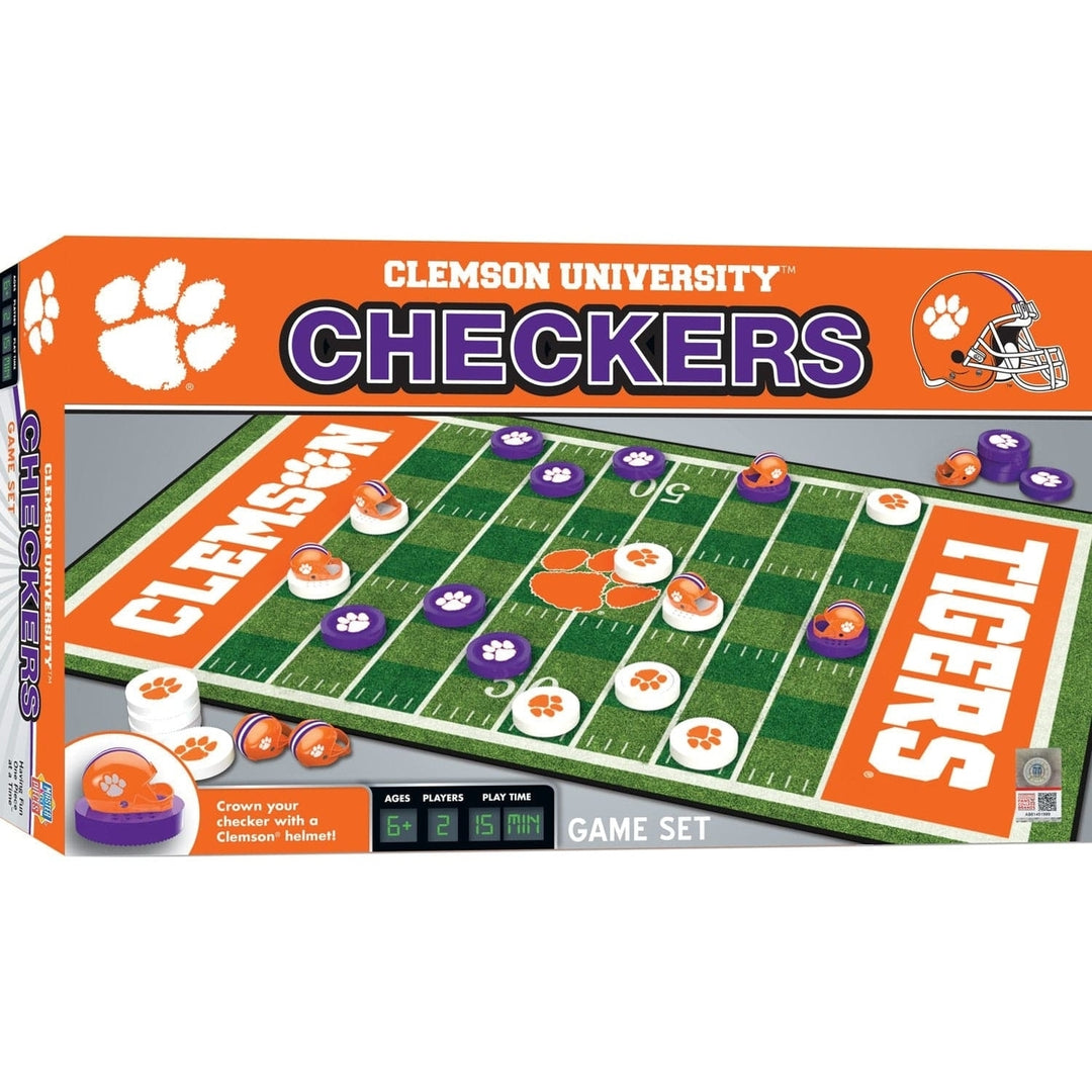 Clemson Tigers Checkers Board Game Image 1