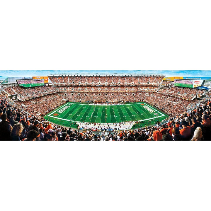 Cleveland Browns 1000 Piece Panoramic Jigsaw Puzzle FirstEnergy Stadium Image 2