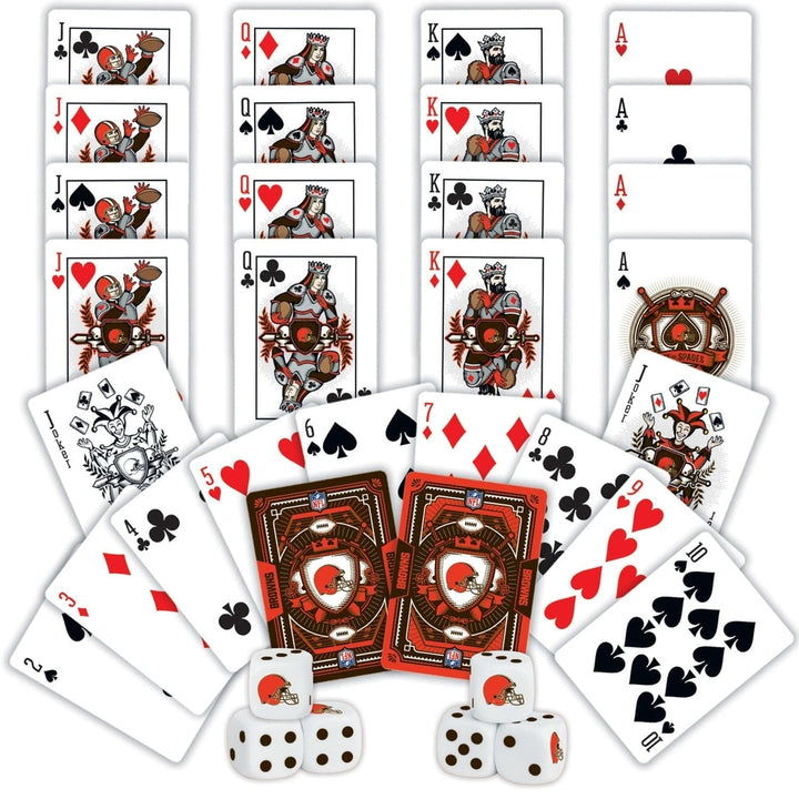 Cleveland Browns Playing Cards Dice Set NFL Team Logo Casino Style 2-Pack Image 2