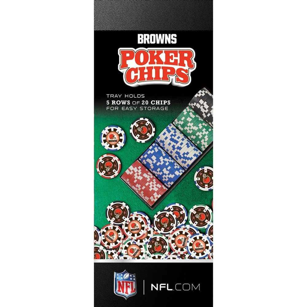 Cleveland Browns 100 Piece Casino Poker Chips Heavy 11.5g Officially Licensed Image 2