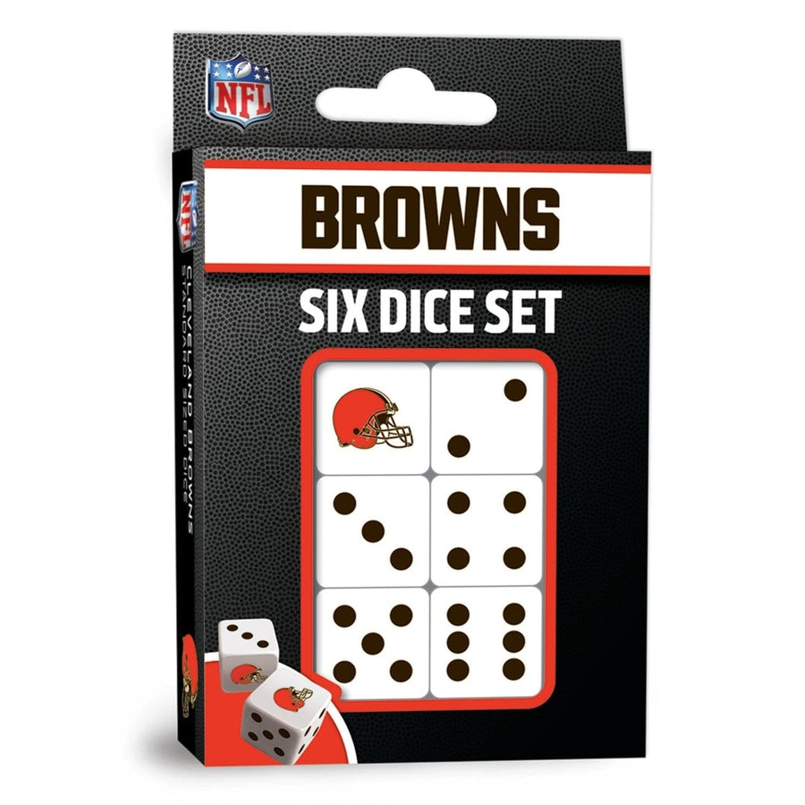 Cleveland Browns Dice Set 6-Piece D6 Gaming Dice NFL Team Spirit Officially Licensed Image 1