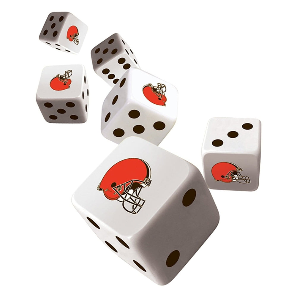 Cleveland Browns Dice Set 6-Piece D6 Gaming Dice NFL Team Spirit Officially Licensed Image 2