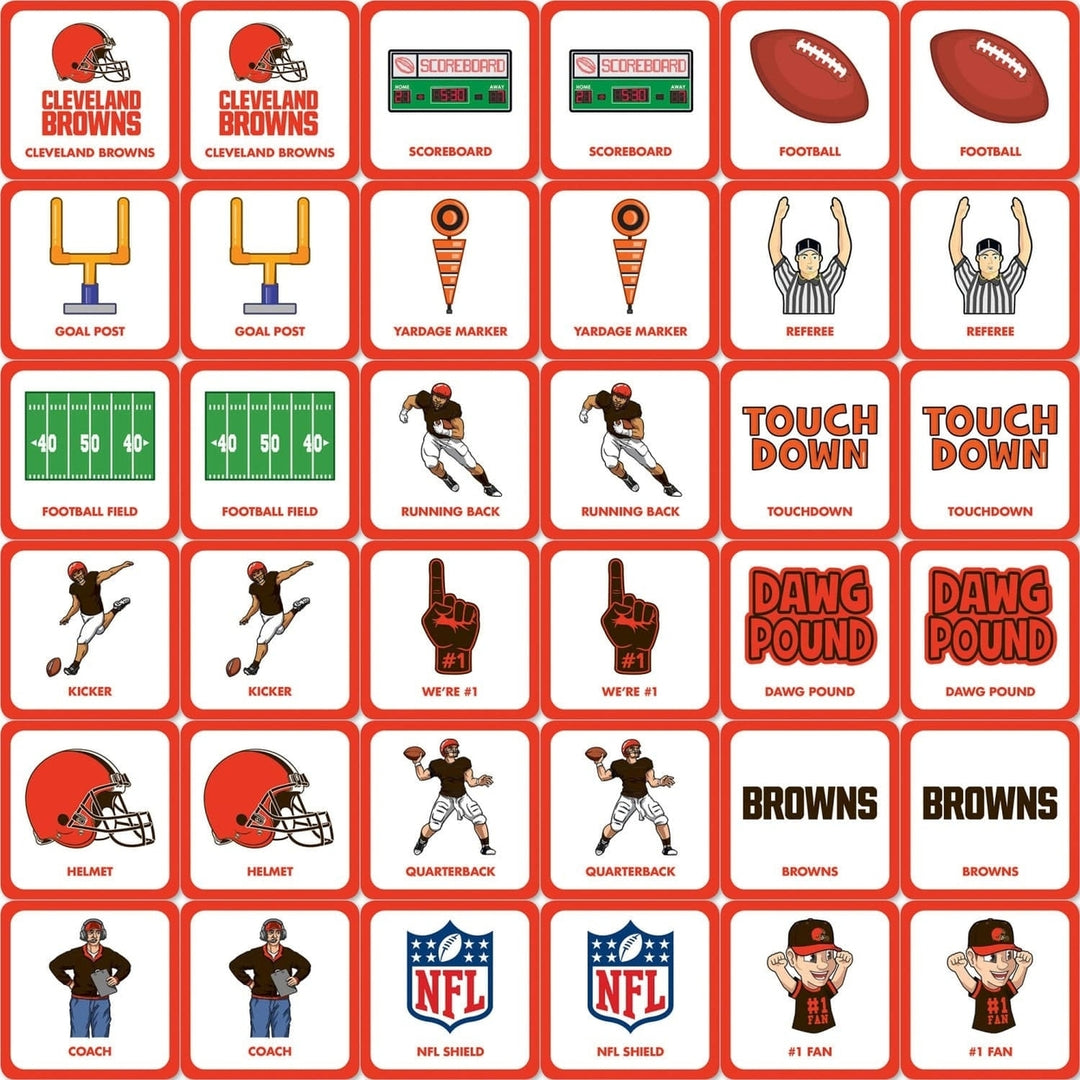 Cleveland Browns NFL Matching Game Family Fun Card Game Durable Official Cards Image 2