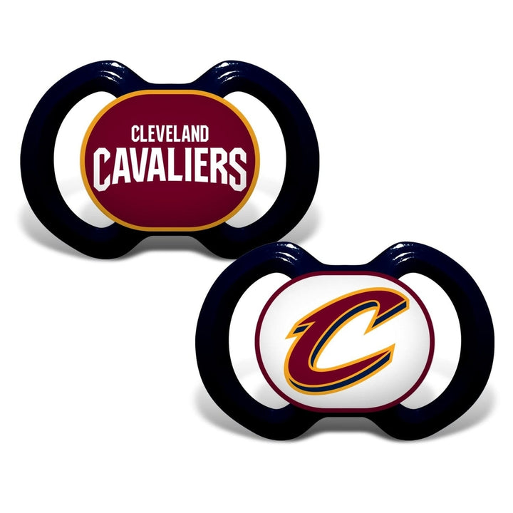 Cleveland Cavaliers 5-Piece Baby Gift Set Bib Bottle Shoes Pacifiers Unisex NBA Image 2