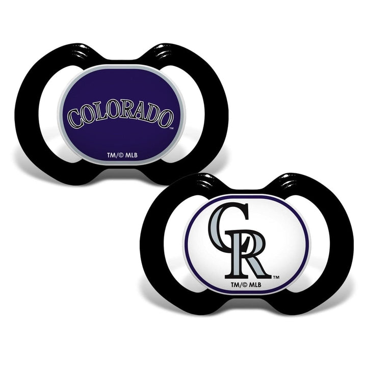 Colorado Rockies Pacifier 2-Pack Orthodontic Silicone BPA-Free Infant Soothe Image 1