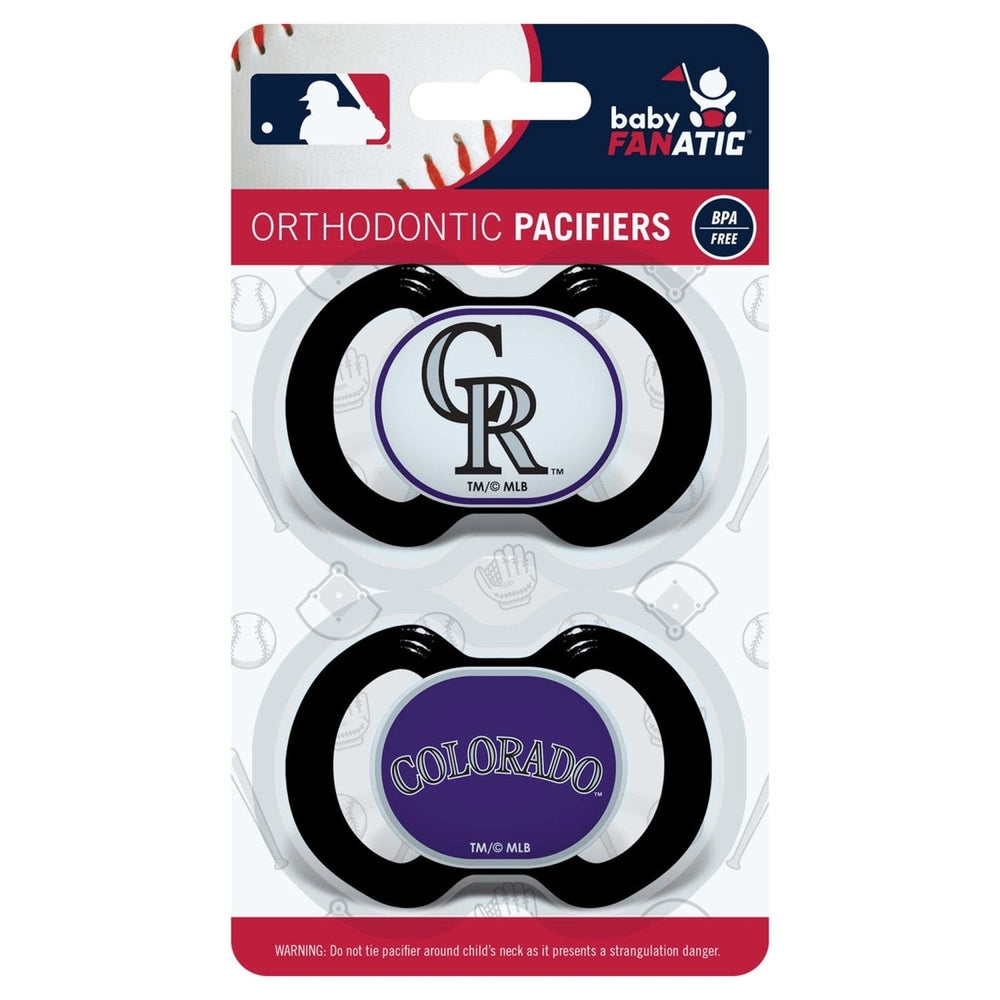 Colorado Rockies Pacifier 2-Pack Orthodontic Silicone BPA-Free Infant Soothe Image 2