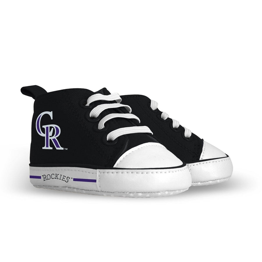 Colorado Rockies Baby Shoes Unisex High Top Pre-Walkers Soft Fabric Grippers Image 1