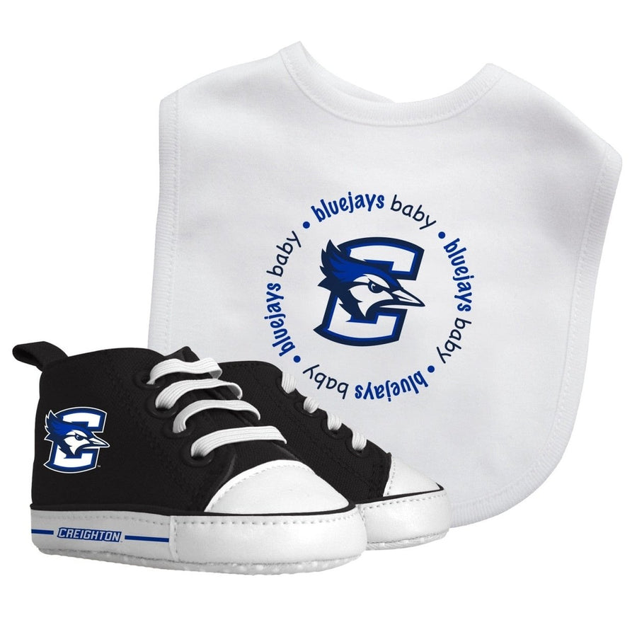 Creighton 2-Piece Baby Gift Set Team Bib Pre-Walkers Unisex Cotton Shoes Image 1