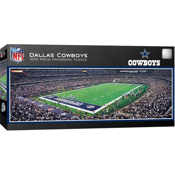 Dallas Cowboys 1000 Piece Panoramic Jigsaw Puzzle ATandT Stadium Eco-Friendly Image 1