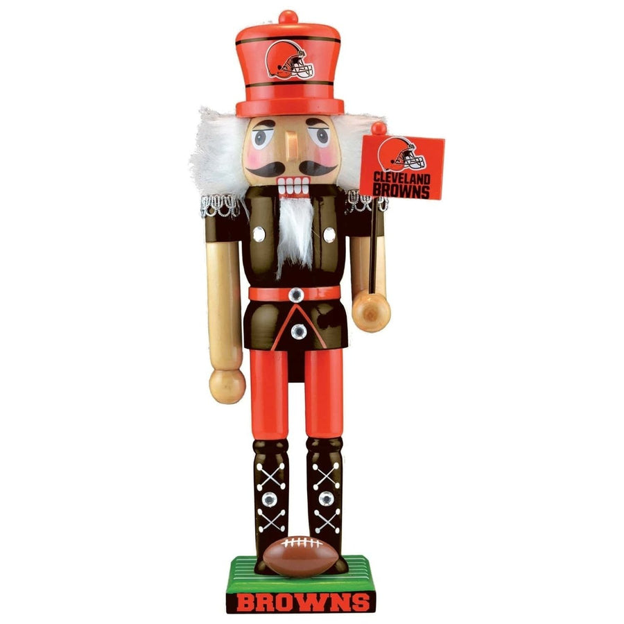 Cleveland Browns NFL Collectible Nutcracker Solid Wood Handcrafted Team Decor Image 1