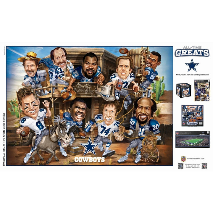 Dallas Cowboys 500 Piece Jigsaw Puzzle NFL All Time Greats Recycled Material Image 4