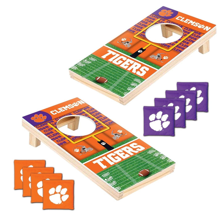 Clemson Tigers - NCAA Tabletop Cornhole Image 2