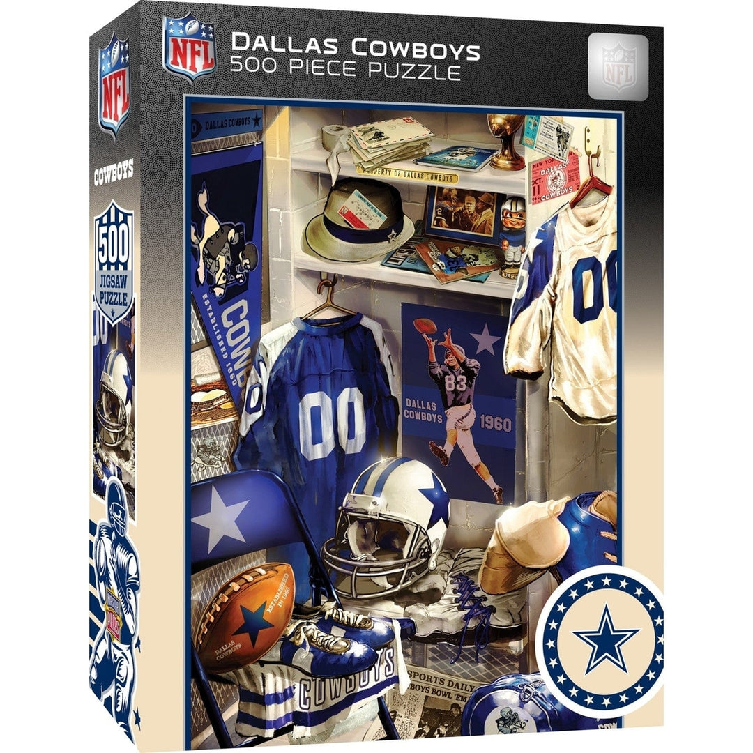 Dallas Cowboys 500 Piece Jigsaw Puzzle Nostalgic Football History Recycled Materials Image 1