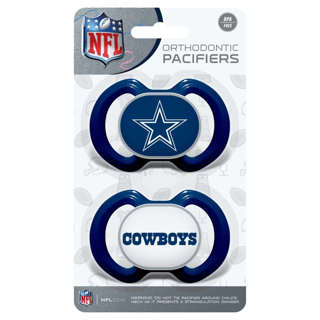 Dallas Cowboys Pacifier 2-Pack BPA-Free Orthodontic Silicone Infant Soothers Image 2