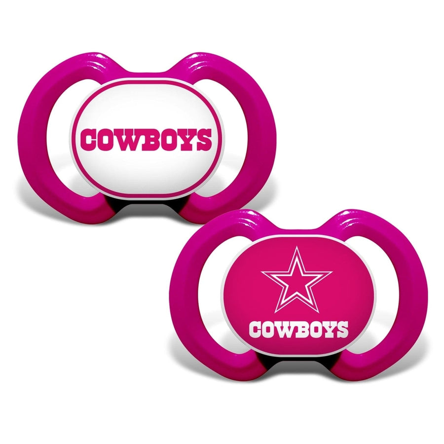 Dallas Cowboys Pink Pacifier 2-Pack Orthodontic BPA-Free Infants 3 Months+ Image 1