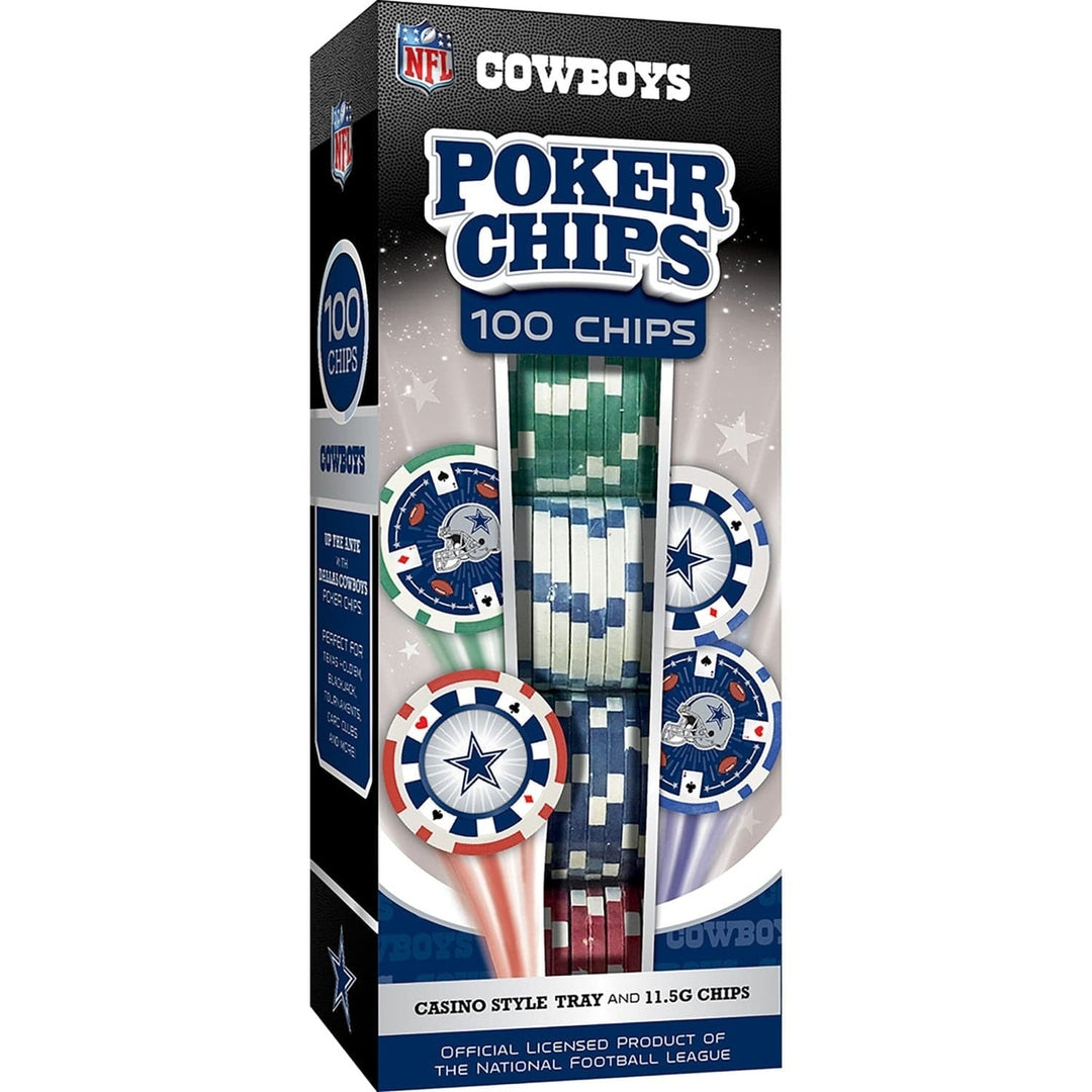 Dallas Cowboys 100 Piece Poker Chips Image 1